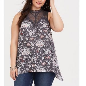 Purple Sharkbite crepe top